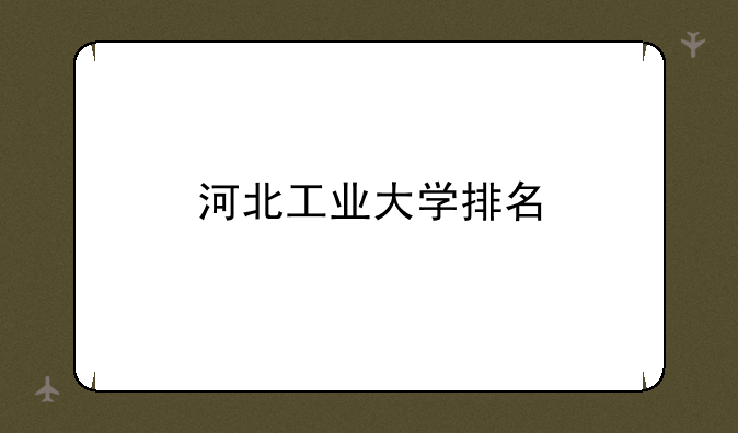 河北工业大学排名