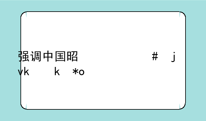 强调中国是什么的坚定力量